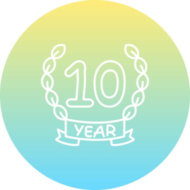 10 yıllık bir ikon. Uygulamalar için logo