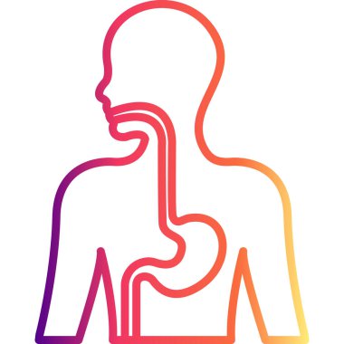 Esophagus Eşsiz Yenilikçi Dijital Grafik Sembolü