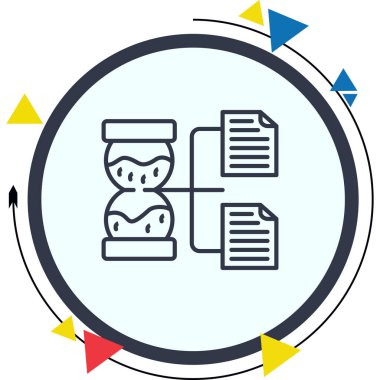 Kum saati. Web simgesi basit illüstrasyon