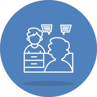 İş görüşmesi için düz simge