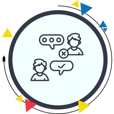 Sohbet Simgesi vektör çizimi tasarımı
