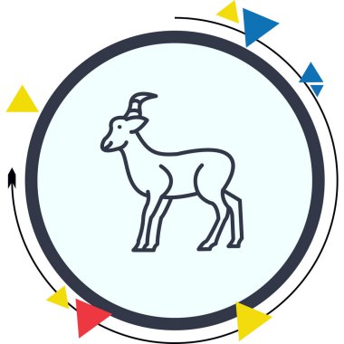 Antilop web simgesinin vektör illüstrasyonu