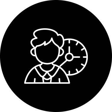 İş adamı web simgesi, basit vektör illüstrasyonu