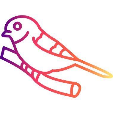 Siyah başlıklı Chickadee simgesi vektör çizimi tasarımı