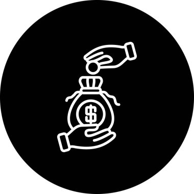 Yatırım konsepti simgesi, vektör illüstrasyonu basit tasarım