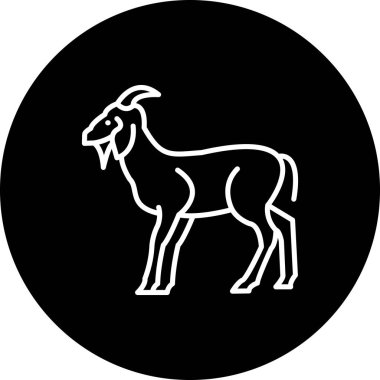 Keçi simgesi vektör illüstrasyon tasarımı