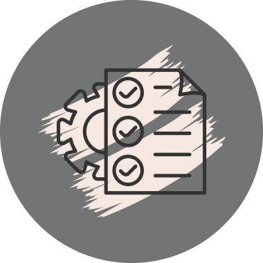 Proje Yönetimi web simgesi vektör illüstrasyonu