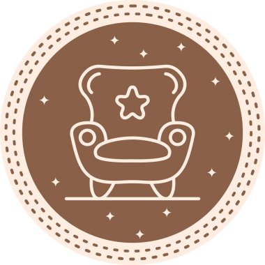 koltuk web simgesi, vektör çizim