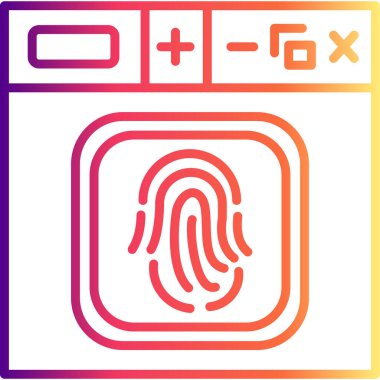 Biyometrik web simgesi vektör çizimi