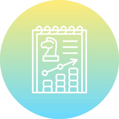 Strateji modern simgesinin vektör çizimi