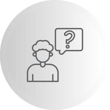 soru web simge vektör çizim