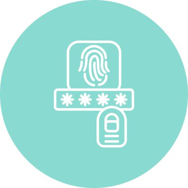 Parmak izi Çizgisi Simgesi Beyaz Arkaplanda İzole Edildi  