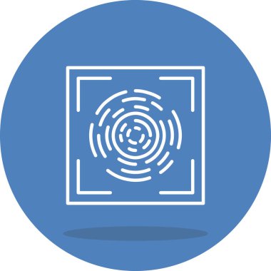 Parmak izi Çizgisi Simgesi Beyaz Arkaplanda İzole Edildi  