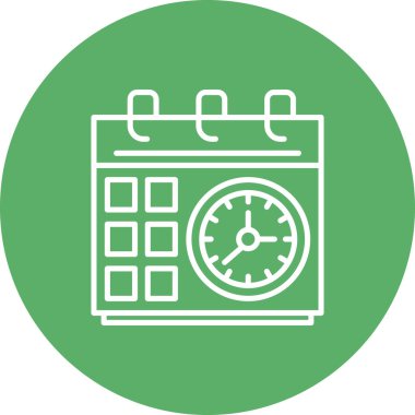 Takvim Yenilikçi Düz Ürün Tasarım Sembolü