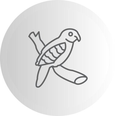 Kakapo kuş ağı simgesi, vektör illüstrasyonu      