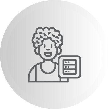 Kullanıcı Veritabanı Dengelenmiş Düz Modern Tasarım Elemanı