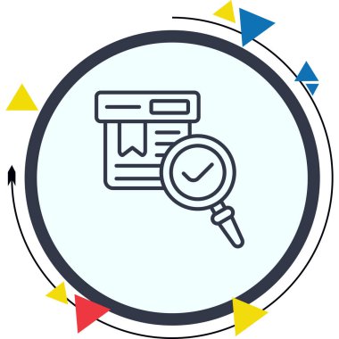 Ürün Arama Web simgesi vektör illüstrasyonu