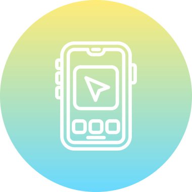 Navigasyon Oku Asgari Düz Vektör İllüstrasyonu