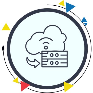 Bulut Hizmeti Dengeli Özel Düz Vektör Düzeni