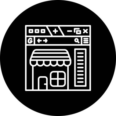 Dükkan Minimum Düz Kullanıcı Deneyimi Sembolü