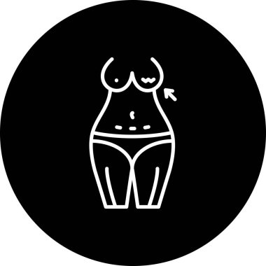 Göğüs simgesi basit düz illüstrasyon