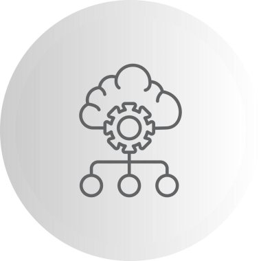 Modern sunucu simgesinin vektör illüstrasyonu