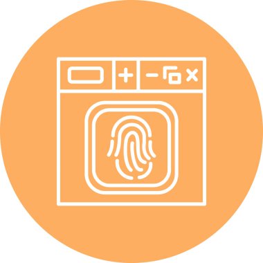 Biyometrik web simgesi vektör çizimi