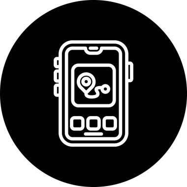 akıllı telefon simgesi, vektör illüstrasyonu basit tasarım