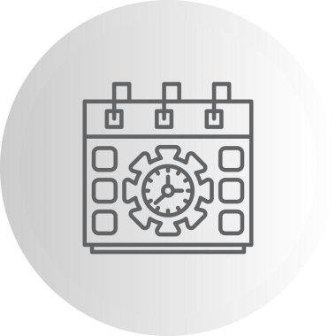 Son teslim tarihi web simgesi vektör illüstrasyonu