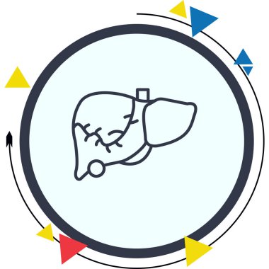 Karaciğer ağ ikonu vektör illüstrasyonu