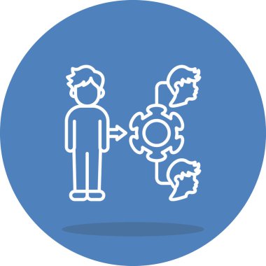 Takım Yönetimi web simgesi vektör illüstrasyonu