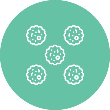 Staphylococcus web simgesinin vektör illüstrasyonu