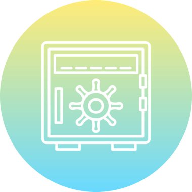 Güvenli Kutu modern simge vektör illüstrasyonu