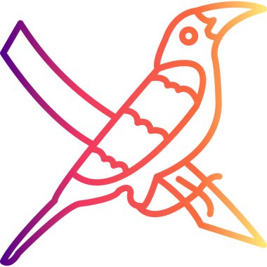 Chestnut başlıklı Oropendol ikon vektör illüstrasyon tasarımı