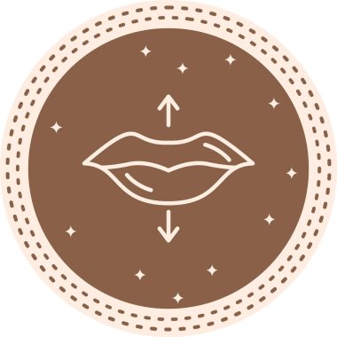 Lips Satır Simgesi, Basit İllüstrasyon