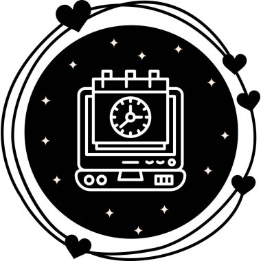 Son teslim tarihi web simgesi vektör illüstrasyonu