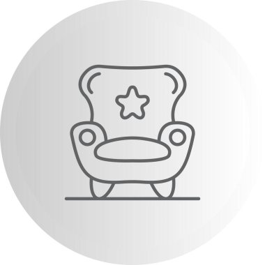 koltuk web simgesi, vektör çizim