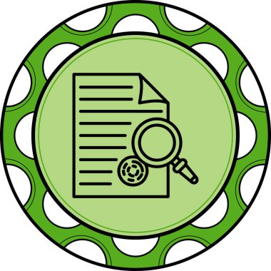 belge simgesi, vektör illüstrasyonu basit tasarım