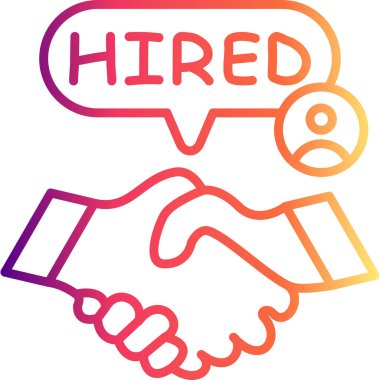 Çalışan İşe Alınan Tokalaşma Simgesi, Basit Görüntü