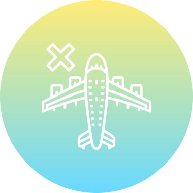 Basit bir uçak grafik simgesi, arama veya keşif için uygun bir büyüteç ile görünür..