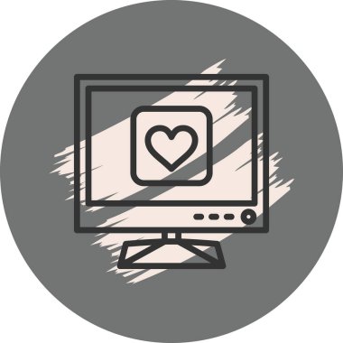 kalp web simgesi vektör illüstrasyonu