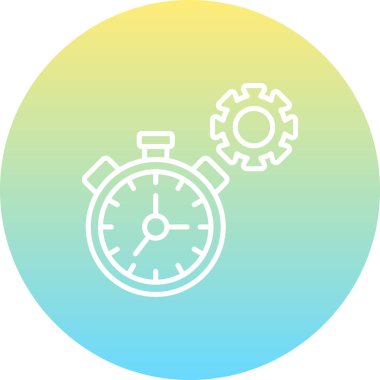 Zaman Yönetimi Zarif Profesyonel Düz Grafik Sembolü