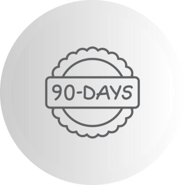 Uygulama ve web sayfaları için 90 Gün rozet simgesi