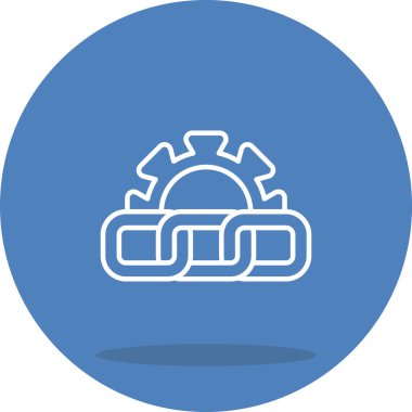 Tedarik zinciri yönetim web simgesi vektör illüstrasyonuName