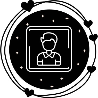 Kullanıcı simgesi. Genç bir çocuğun basit bir çizimi.