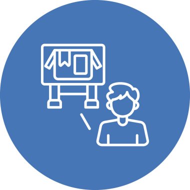 sunum web simgesi vektör illüstrasyonu