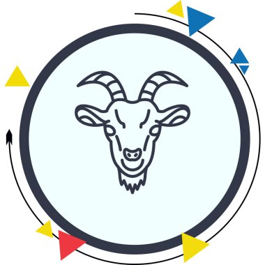 Keçi simgesi vektör illüstrasyon tasarımı