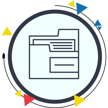 Klasör web simge vektör çizim