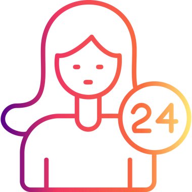 Modern 24 Saat 'in vektör illüstrasyonuName