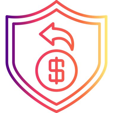 Para Geri Kalkanı Basit Simgesi